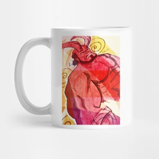 Art of hellboy painting comic Mug